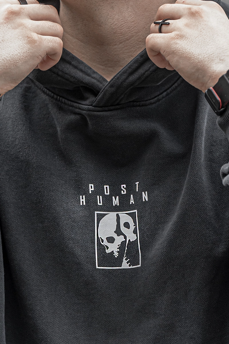 TX02-hoodie-front-detailshot-post-human
